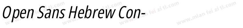 Open Sans Hebrew Con字体转换